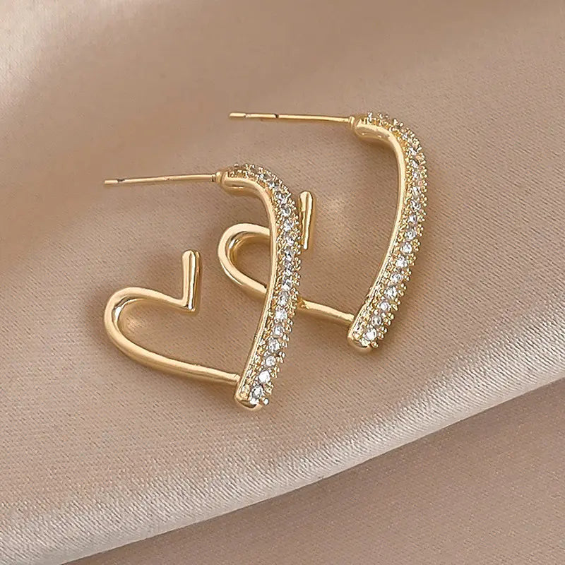 Heart Earrings for Women - Chic Minimalist Design 2023