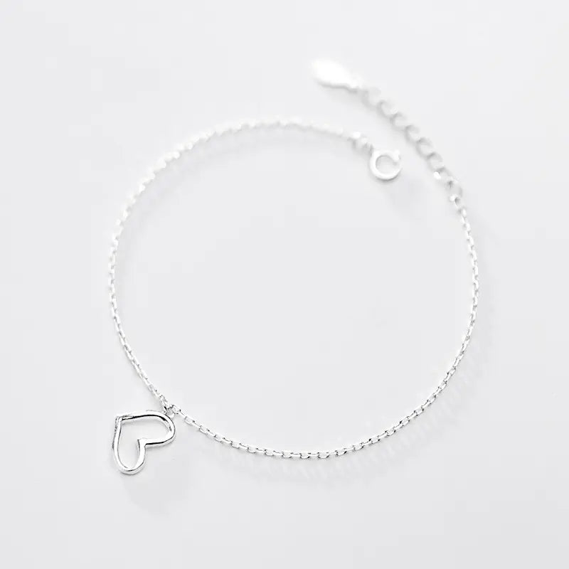 S925 Silver Simple Love Bracelet for Elegant Style