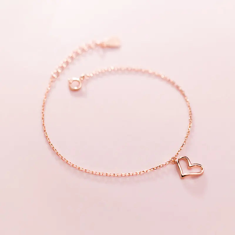 S925 Silver Simple Love Bracelet for Elegant Style